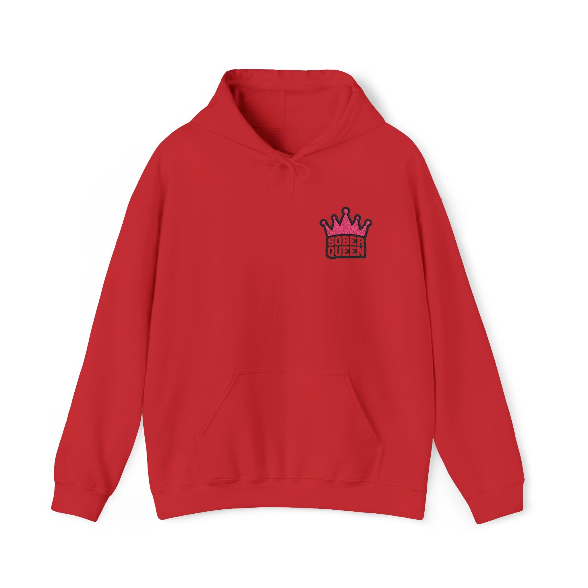 Sudadera unisex con capucha y mezcla pesada Heavy Blend™ con bordado 'SOBERQUEEN'