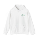 St. Patrick's Day Four-Leaf Clover Embroidery Unisex Fashion Heavy Blend™ Hooded Sweatshirt