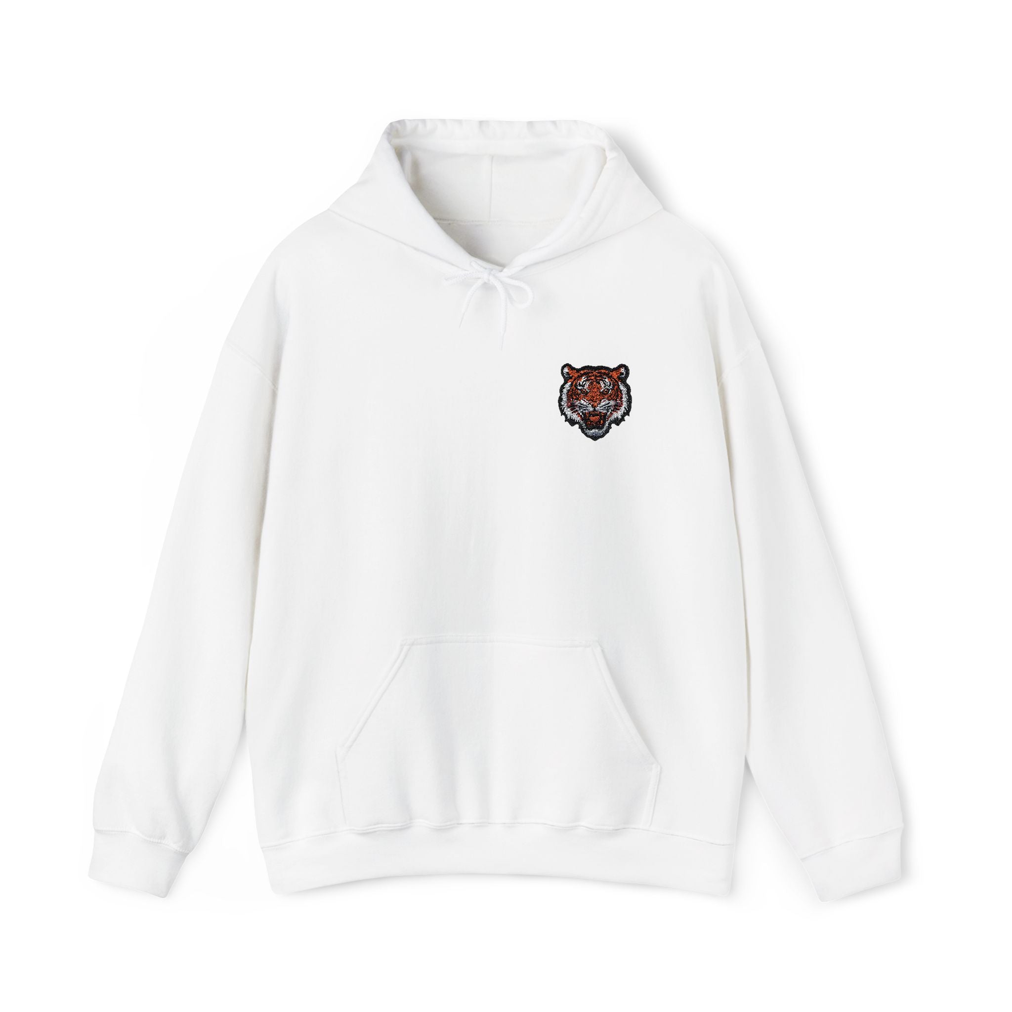 Unisex Heavy Blend™ Hooded Sweatshirt Embroidery With 'Tiger'