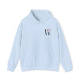 Unisex Heavy Blend™ Hooded Sweatshirt Embroidery With "LOVE"