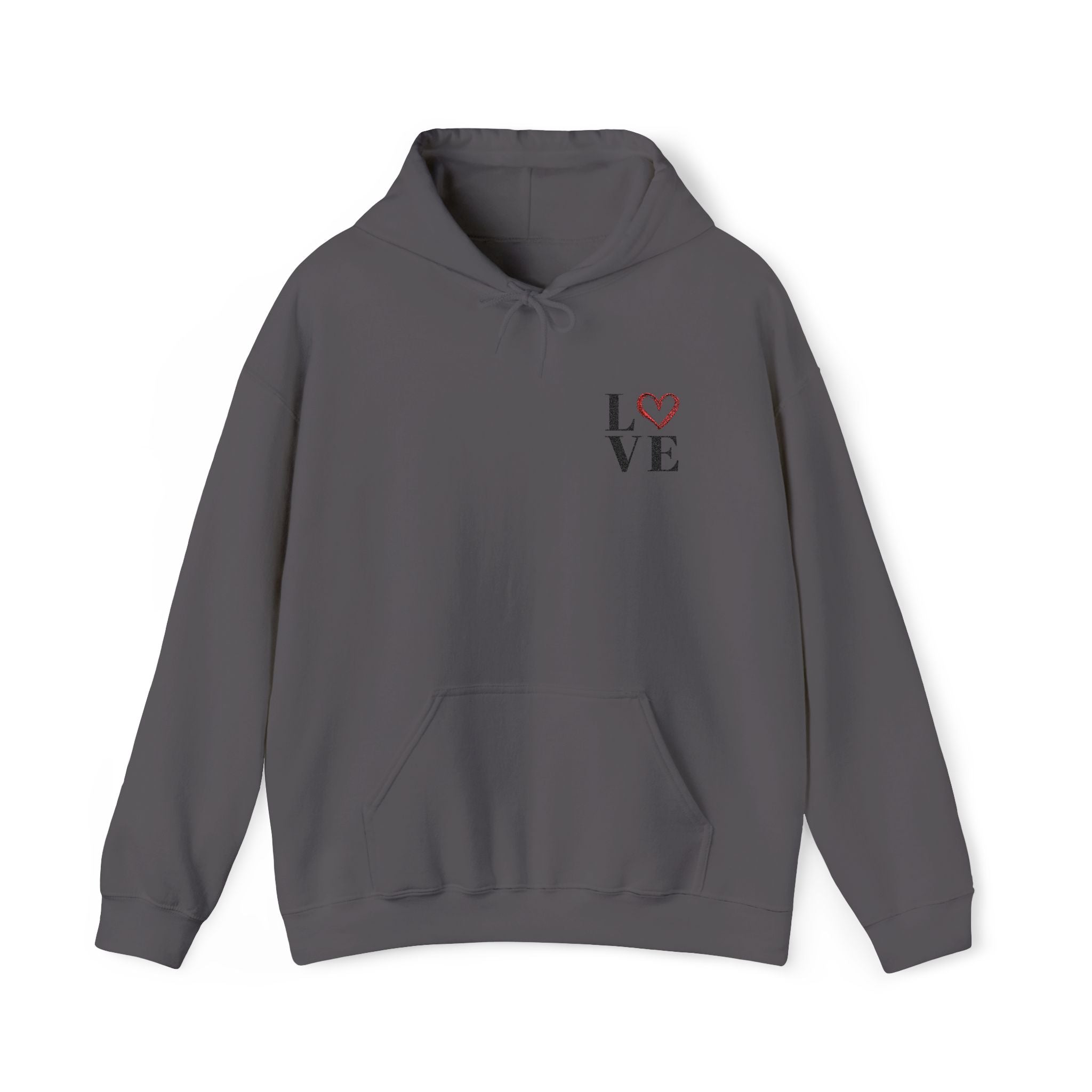 Unisex Heavy Blend™ Hooded Sweatshirt Embroidery With "LOVE"