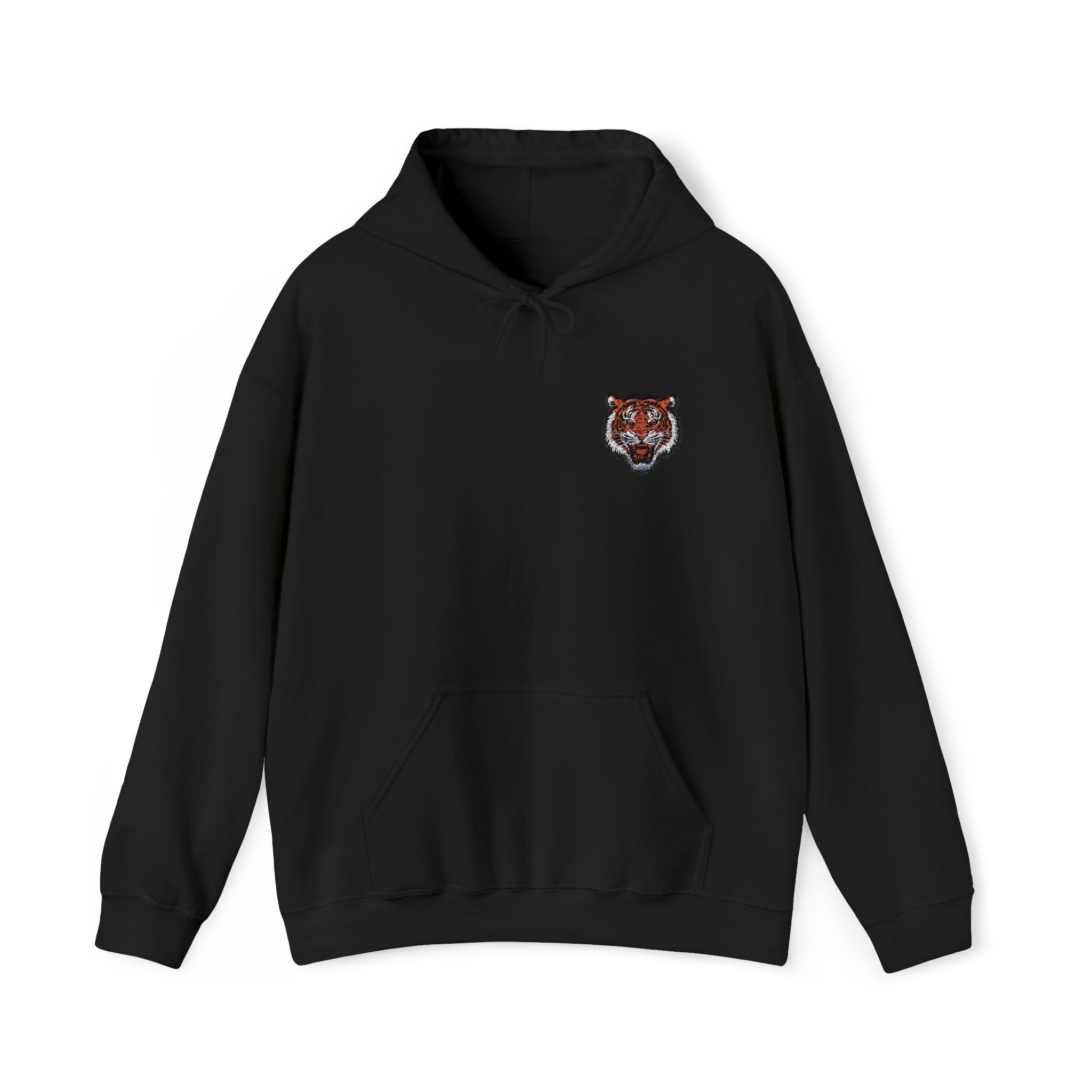 Unisex Heavy Blend™ Hooded Sweatshirt Embroidery With 'Tiger'