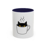 Vaso de café con diseño moderno en contraste: taza segura para beber de 11 oz o 15 oz