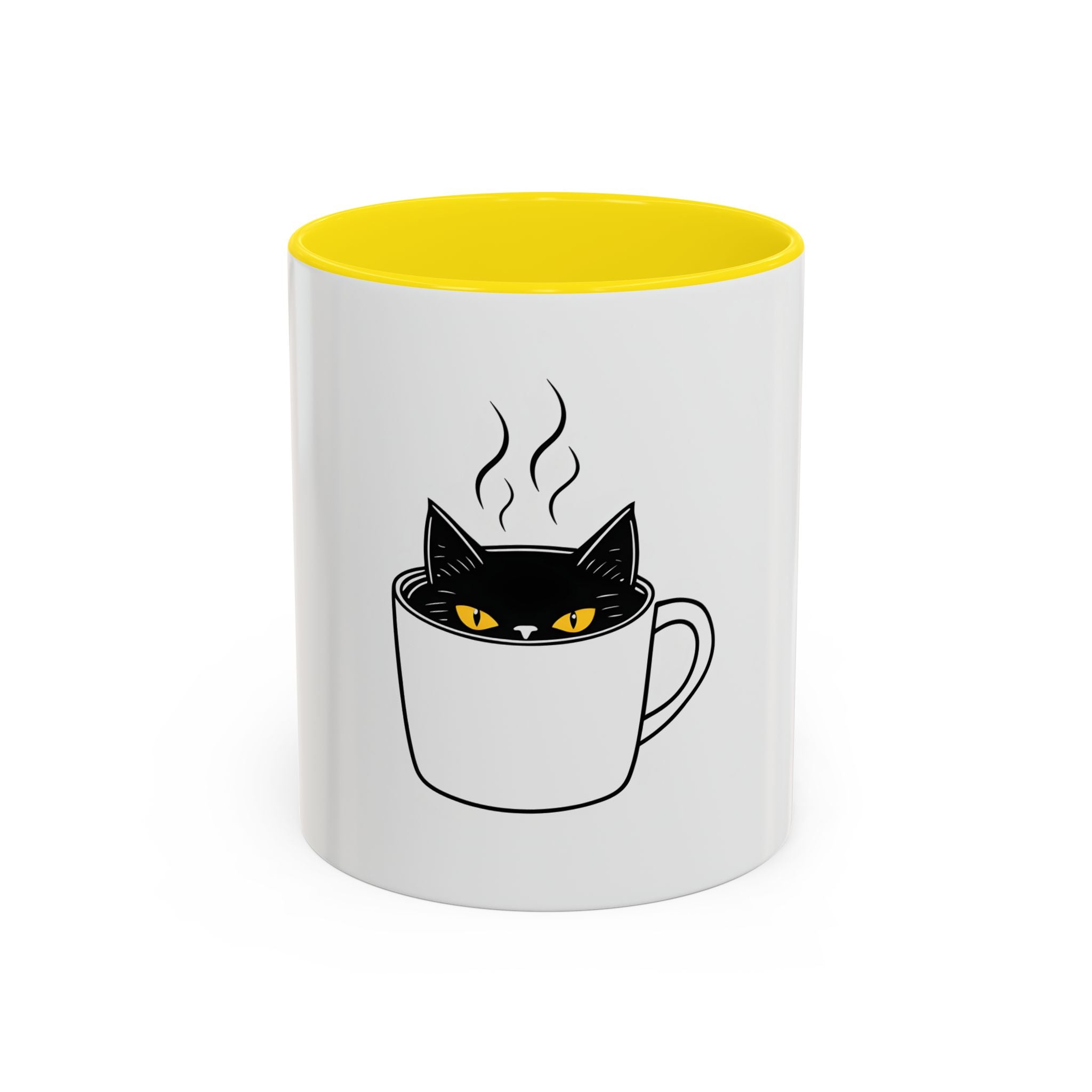 Vaso de café con diseño moderno en contraste: taza segura para beber de 11 oz o 15 oz