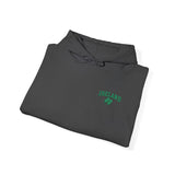 Sudadera unisex con capucha y bordado de trébol de cuatro hojas de mezcla pesada de moda para el día de San Patricio