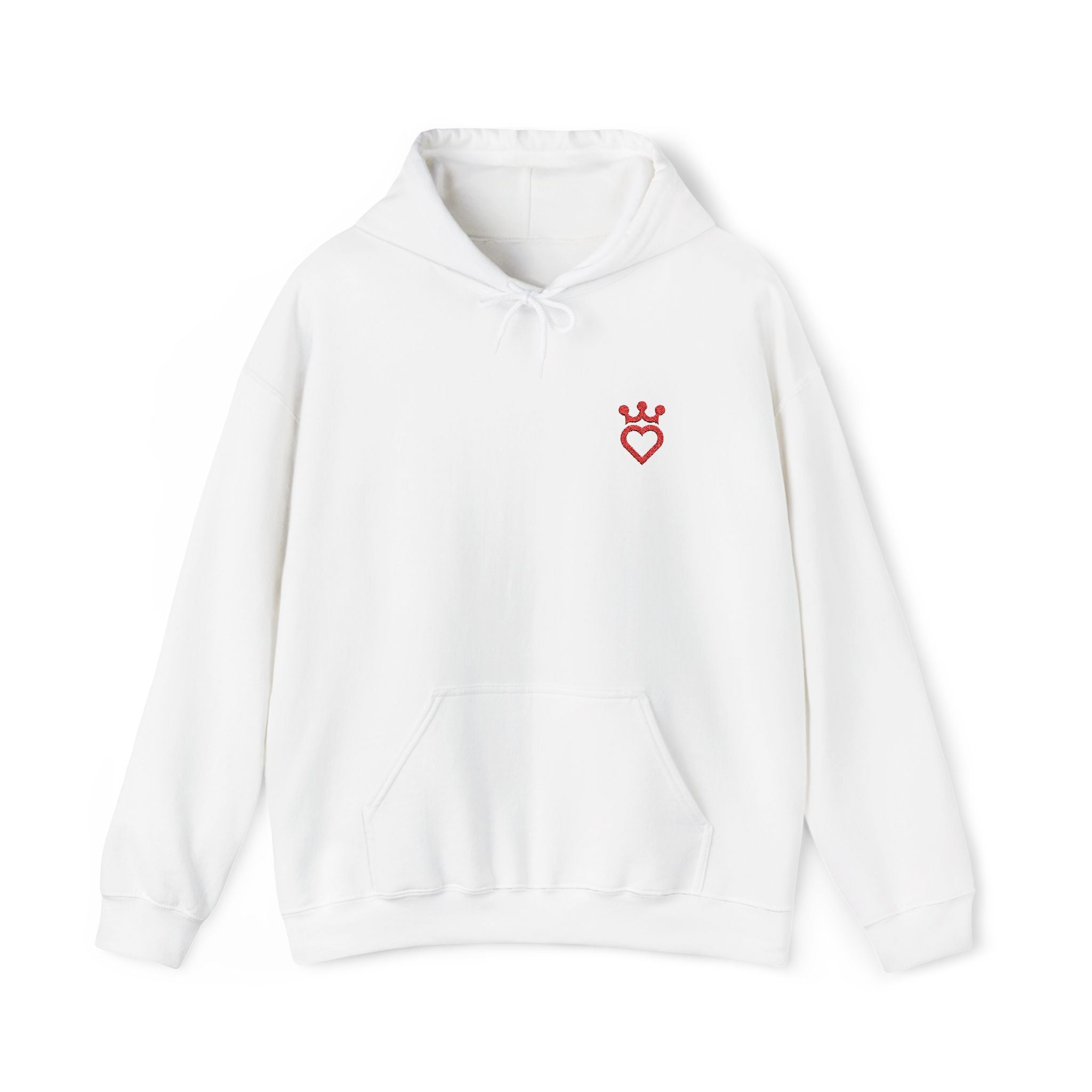 Unisex Heavy Blend™ Hooded Sweatshirt Embroidery With "Heart"