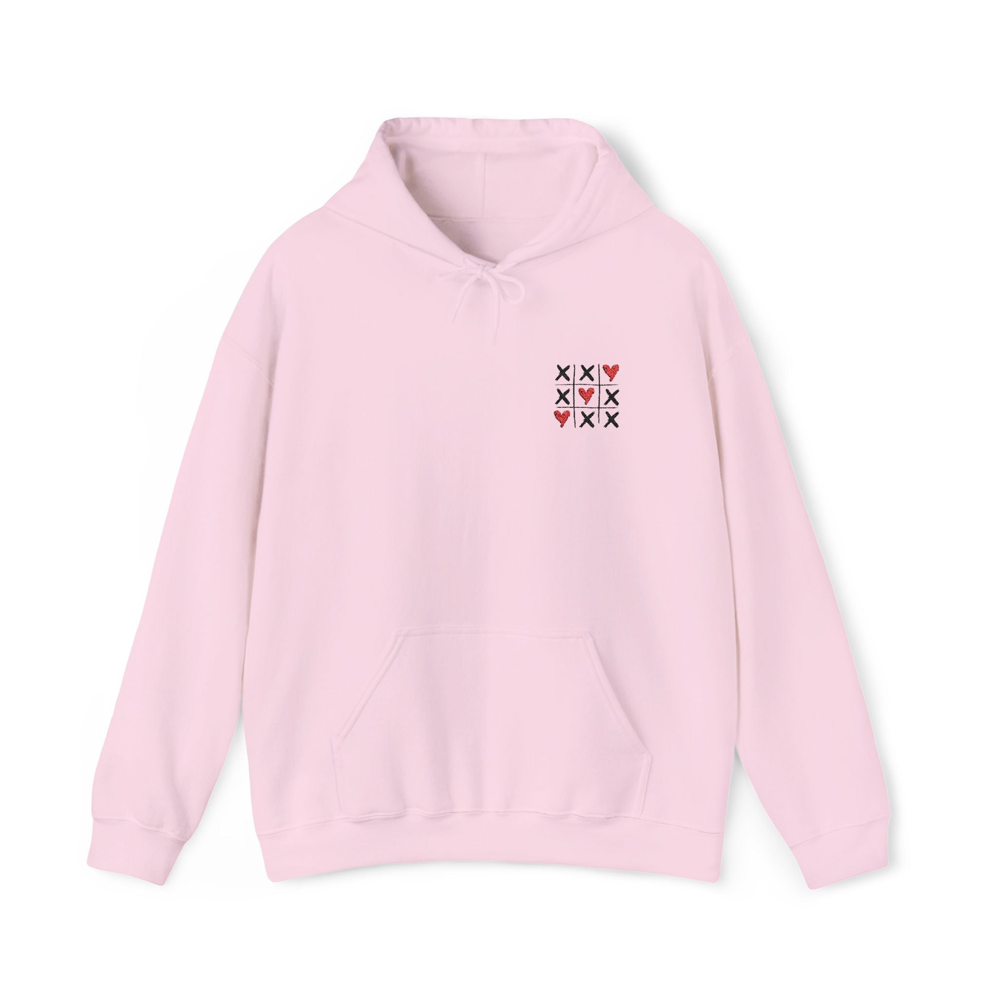 Unisex Heavy Blend™ Hooded Sweatshirt Embroidery With "Heart&X"