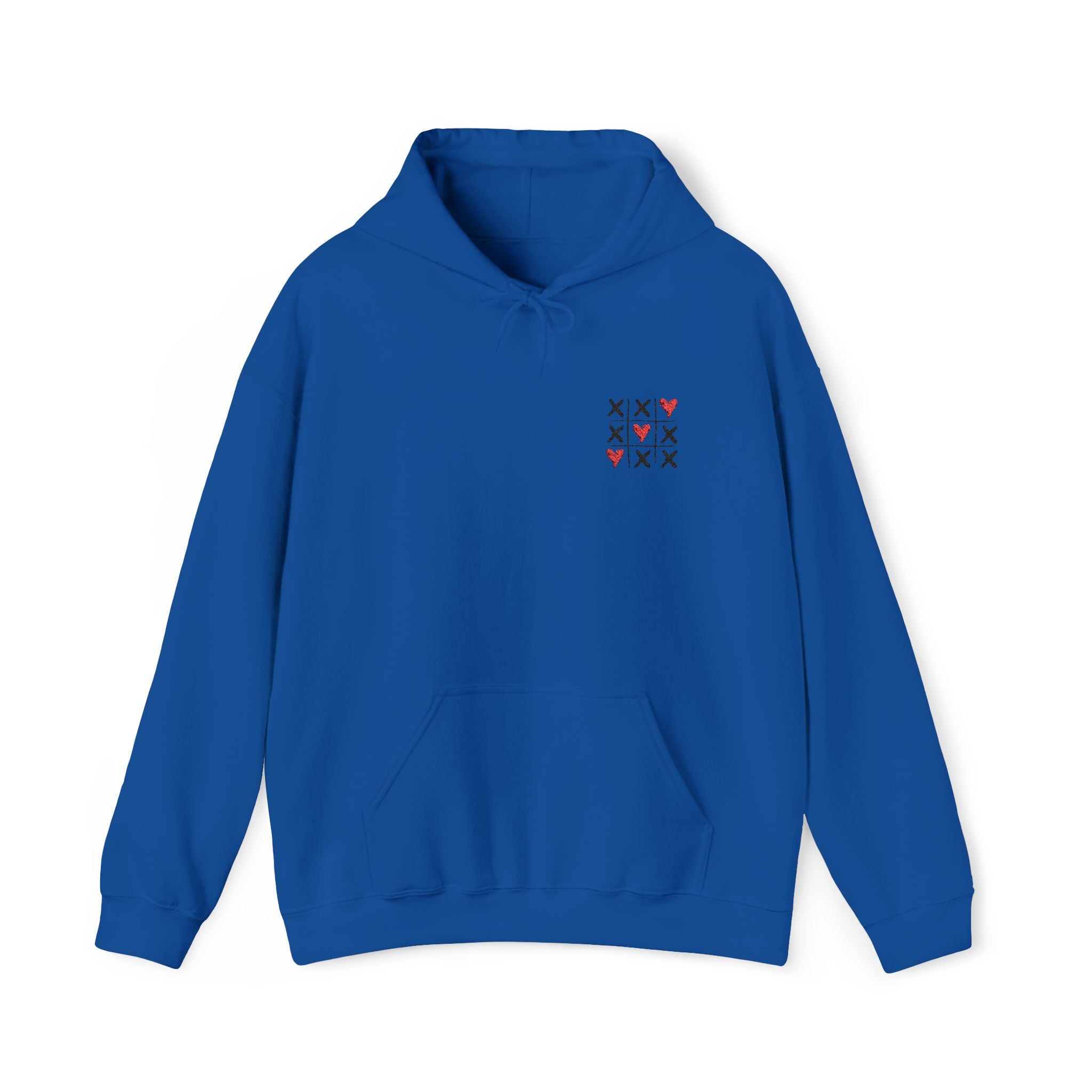 Unisex Heavy Blend™ Hooded Sweatshirt Embroidery With "Heart&X"