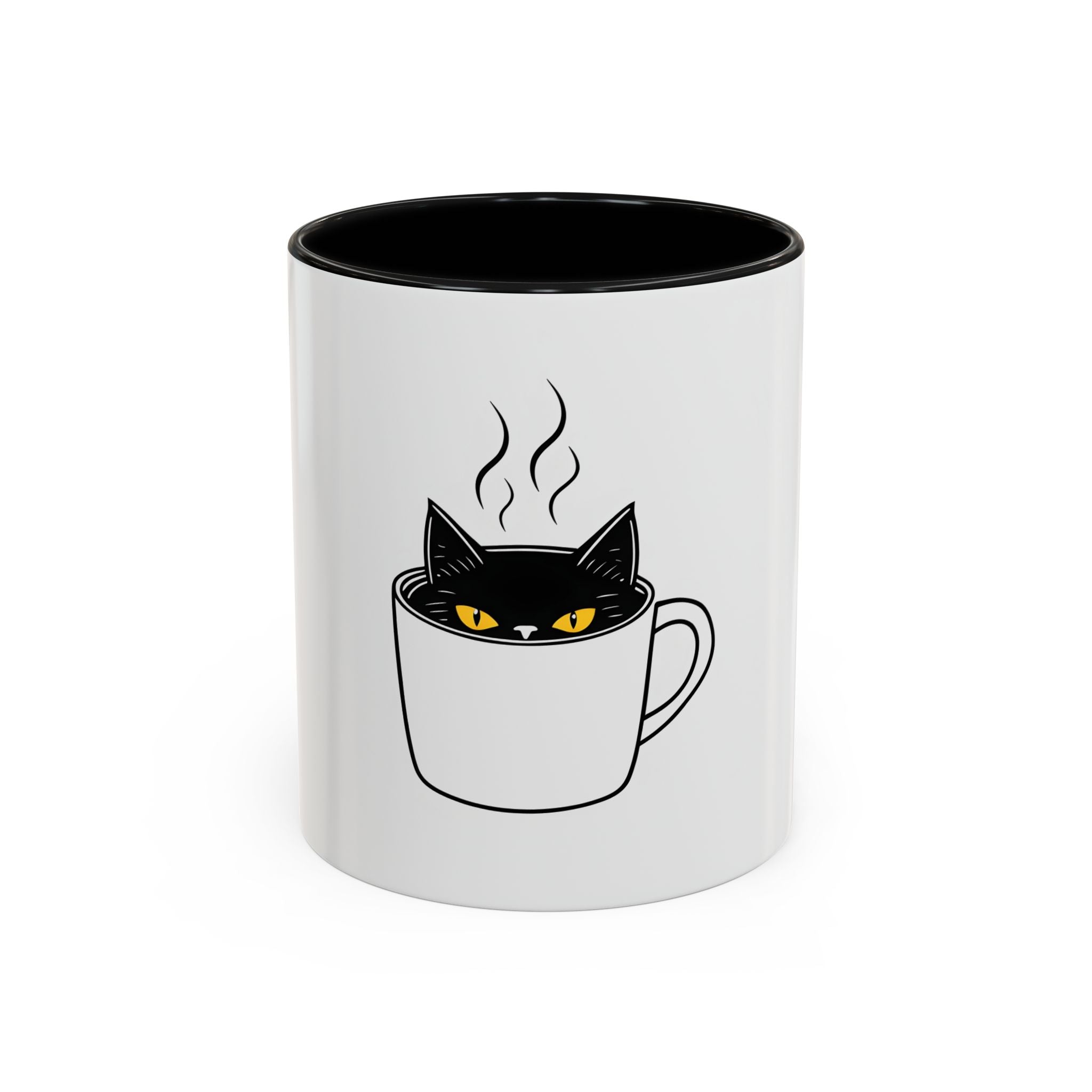 Vaso de café con diseño moderno en contraste: taza segura para beber de 11 oz o 15 oz