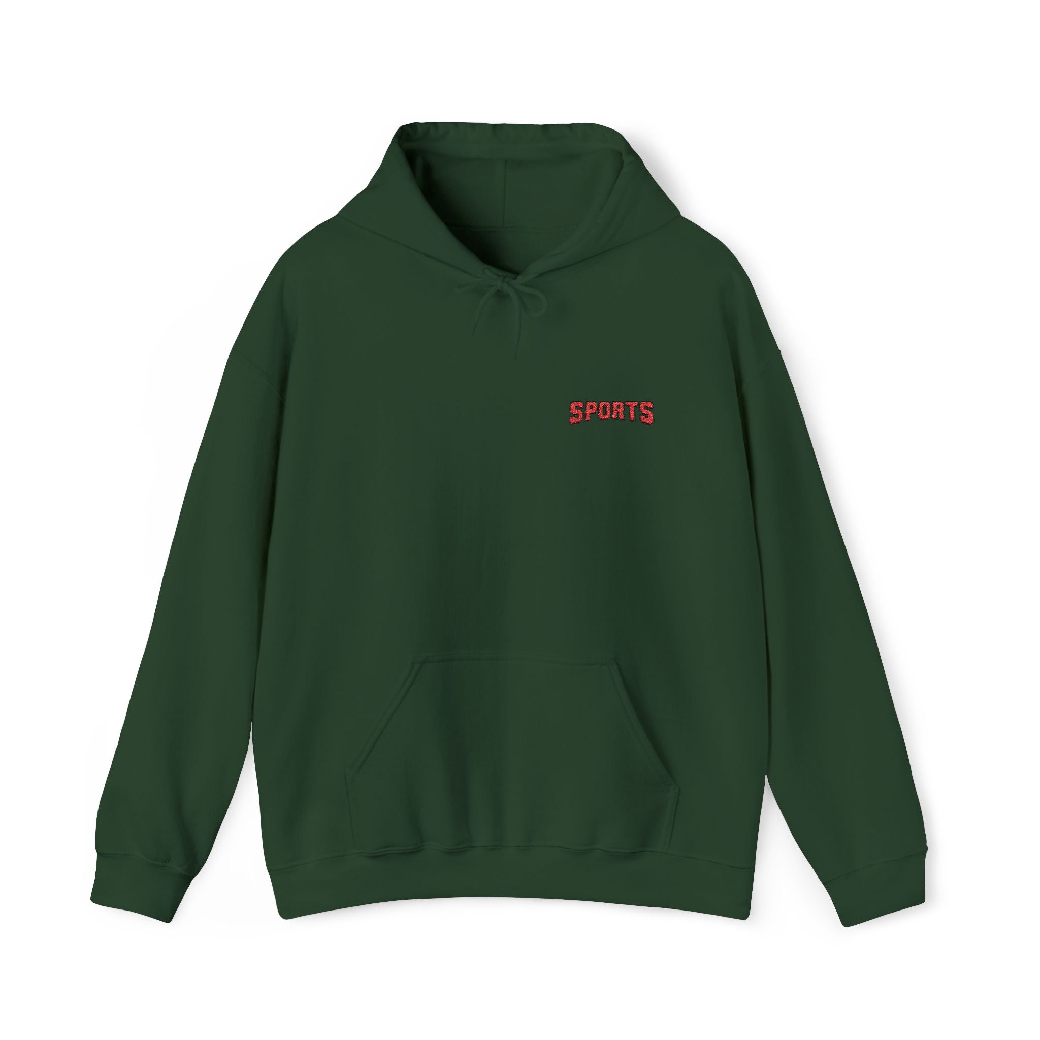 Unisex Heavy Blend™ Hooded Sweatshirt Embroidery With "SPORTS"