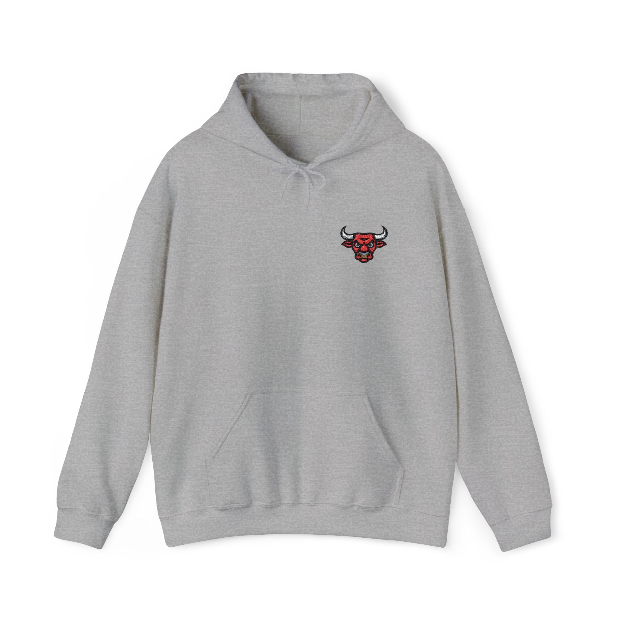 Unisex Heavy Blend™ Hooded Sweatshirt Embroidery With BULL