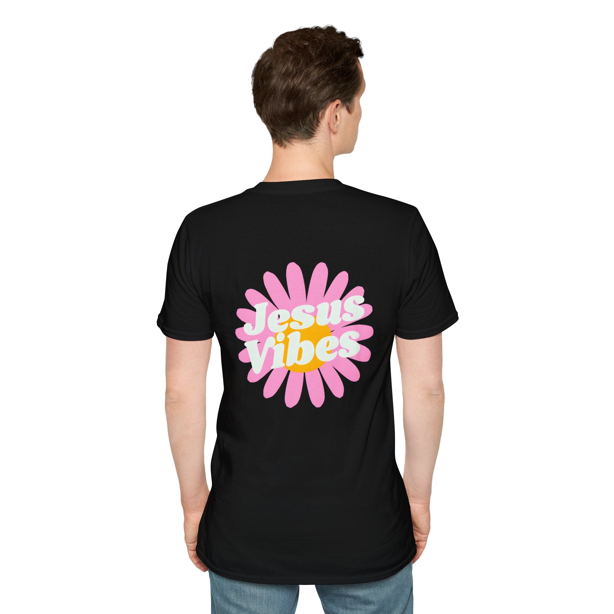 100% Cotton Unisex Softstyle T-Shirt With Pattern on The Back