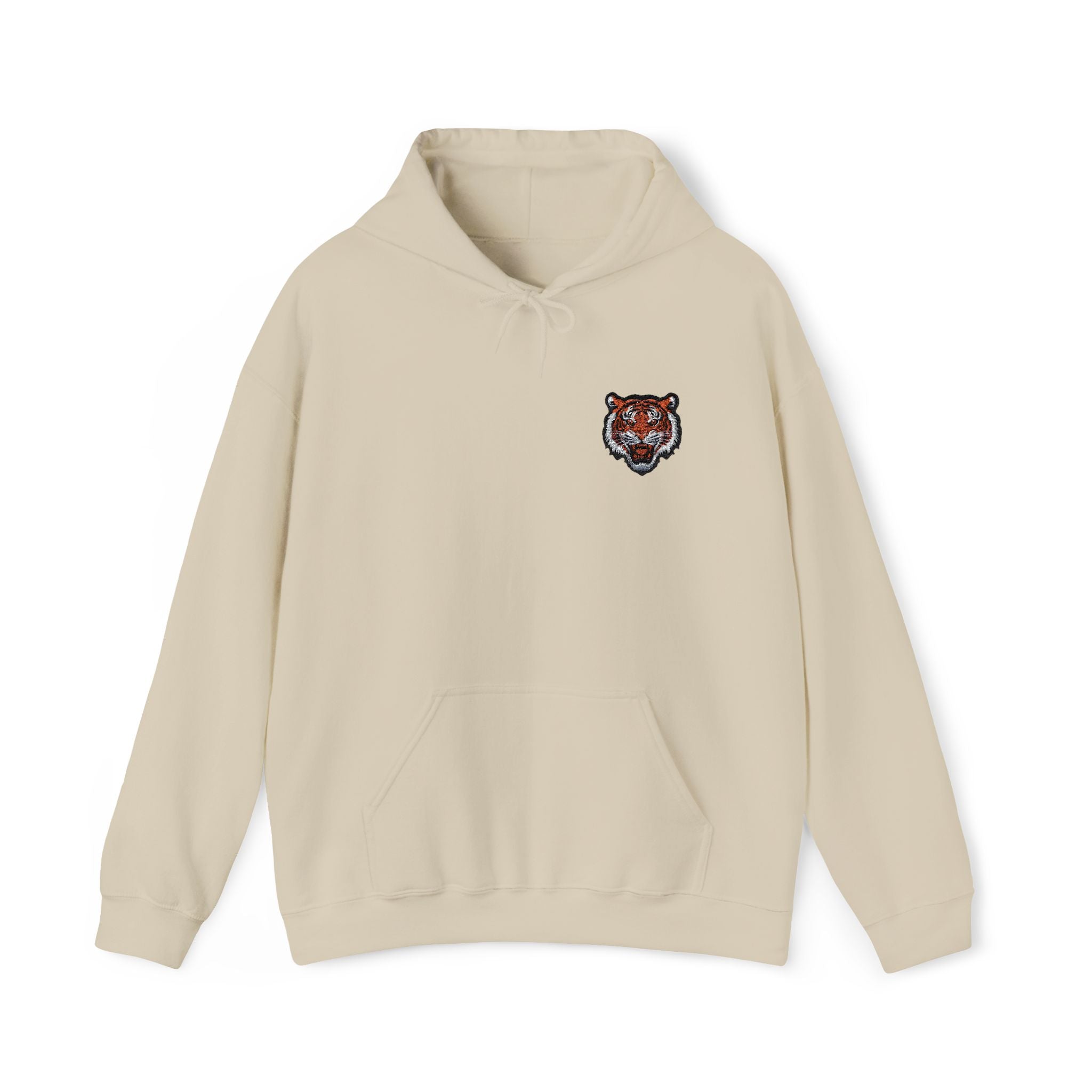 Unisex Heavy Blend™ Hooded Sweatshirt Embroidery With 'Tiger'