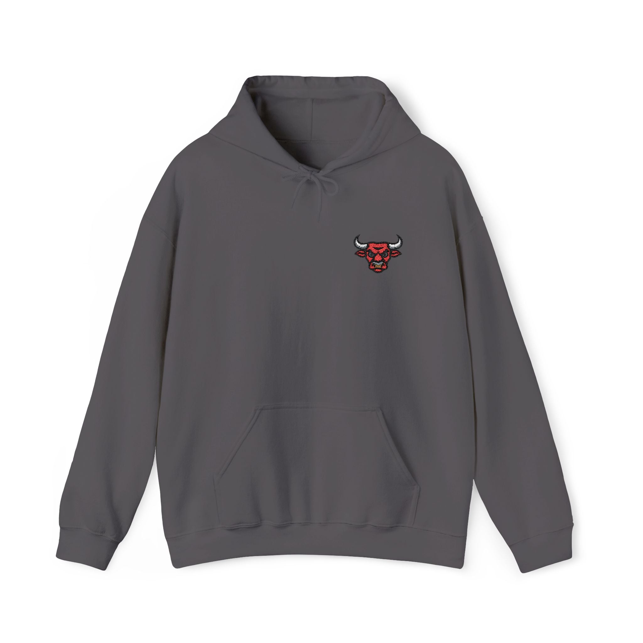 Unisex Heavy Blend™ Hooded Sweatshirt Embroidery With BULL