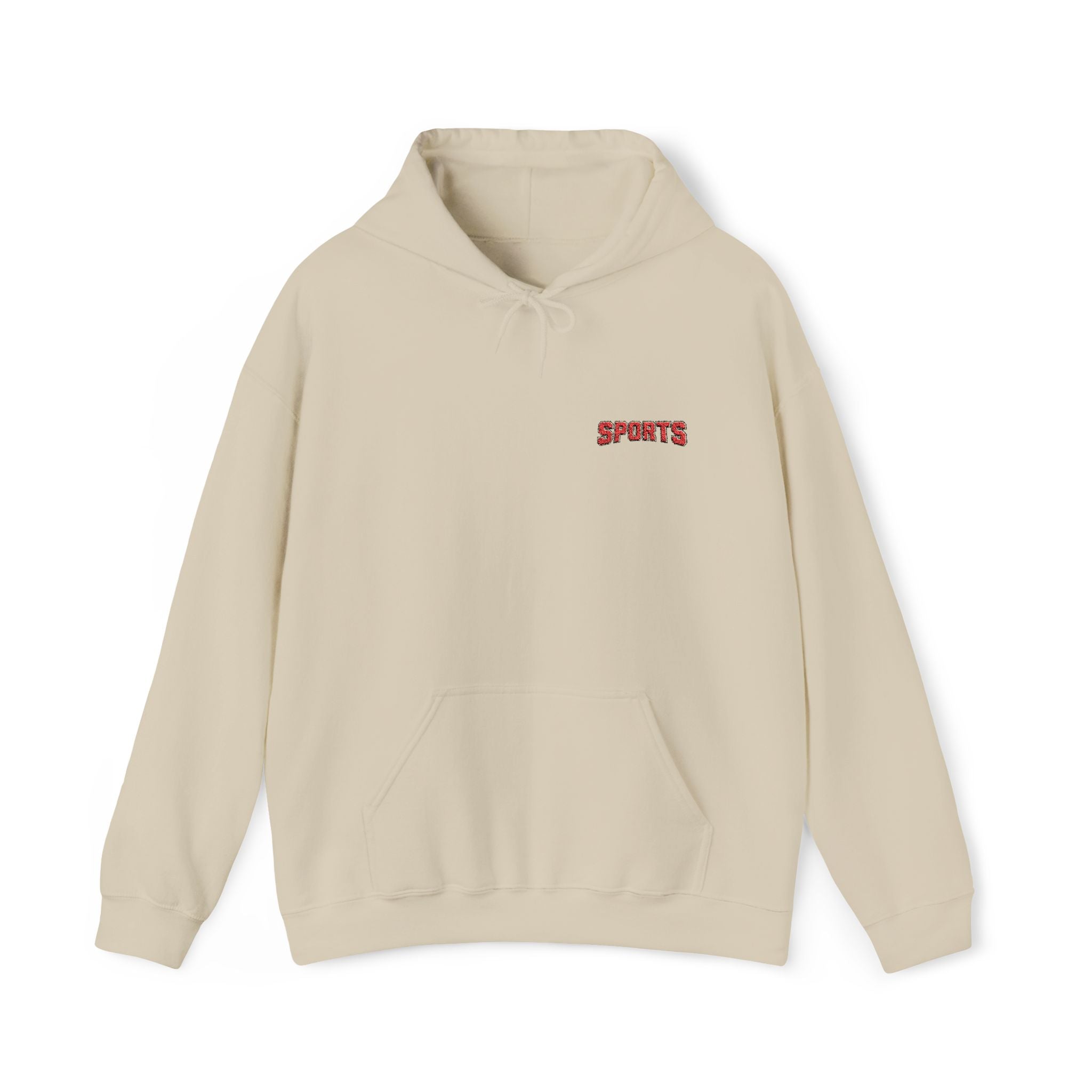 Unisex Heavy Blend™ Hooded Sweatshirt Embroidery With "SPORTS"