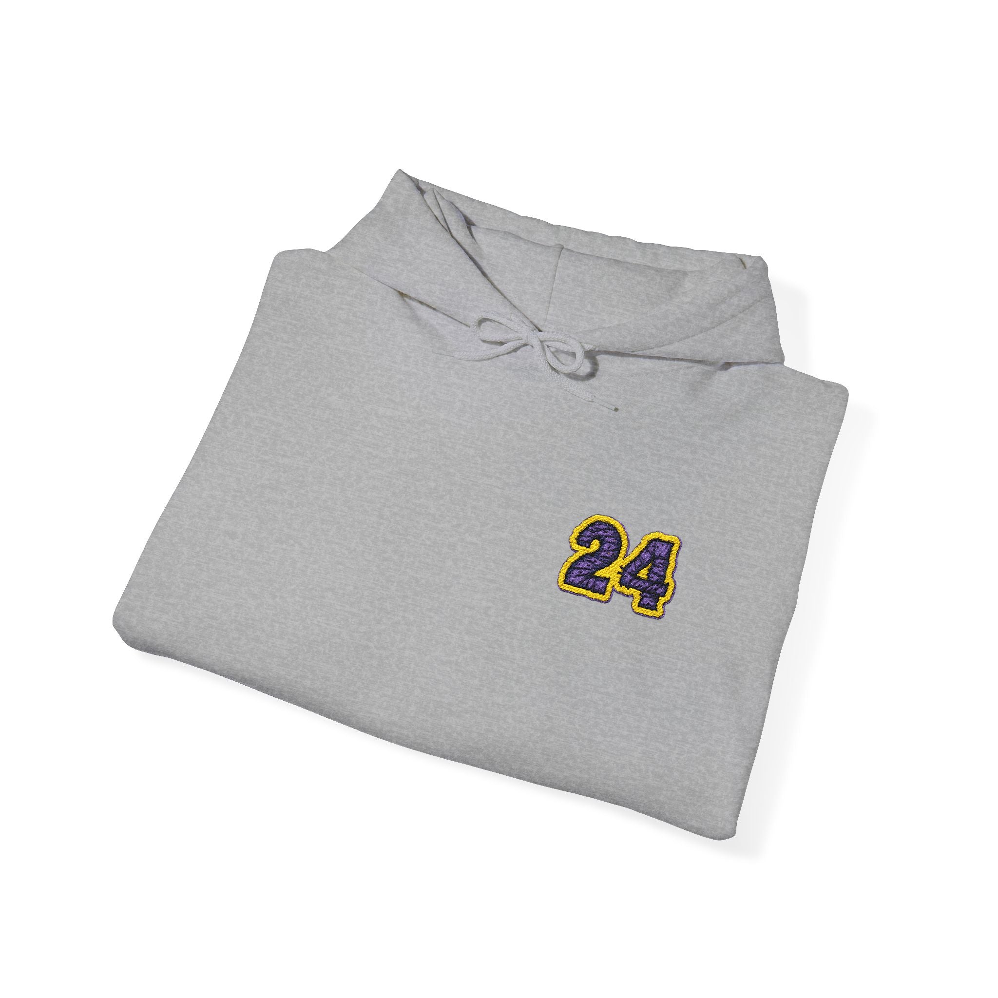 Sudadera unisex con capucha y bordado Heavy Blend™ con el número "24"