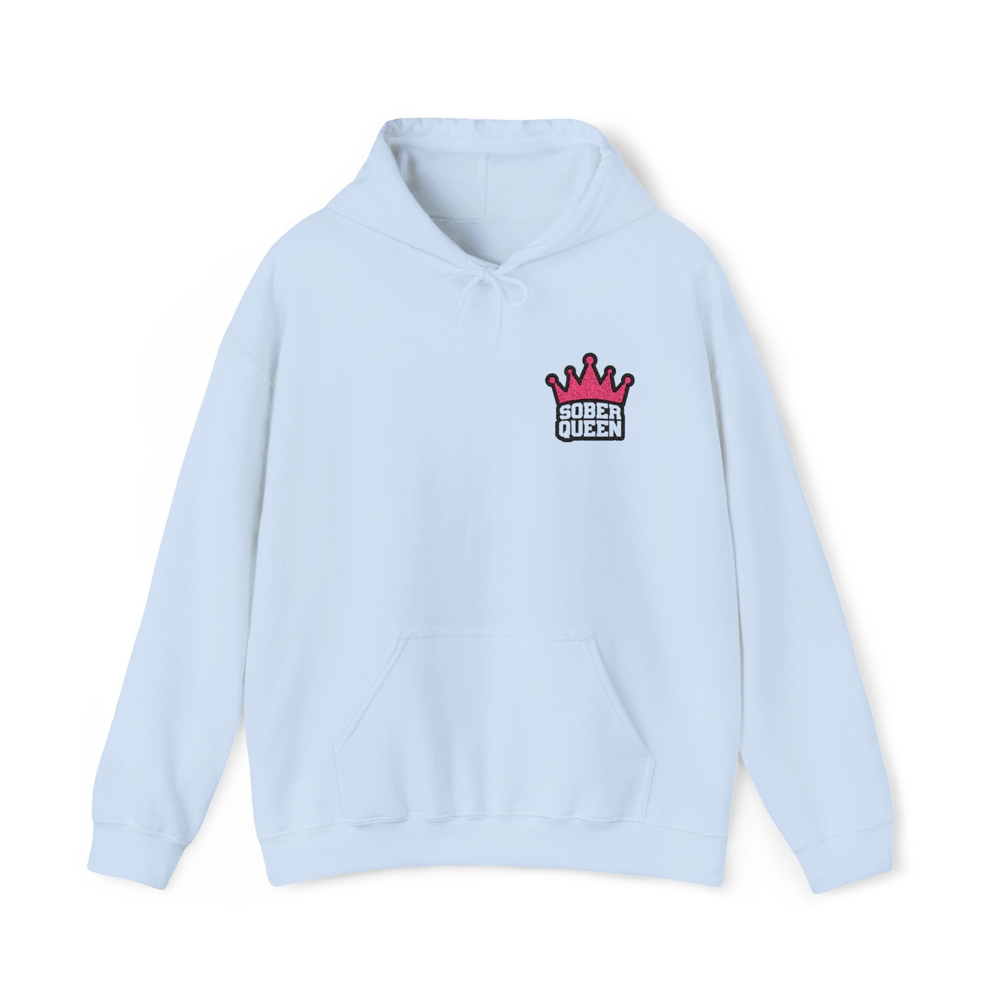 Unisex Heavy Blend™ Hooded Sweatshirt Embroidery With 'SOBERQUEEN'