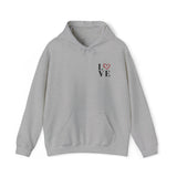 Unisex Heavy Blend™ Hooded Sweatshirt Embroidery With "LOVE"